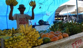 Produtos da reforma agrária são comercializados na praça da Faculdade