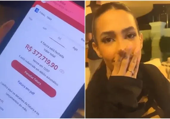 Gabi Brandt explica fatura de cartão de R$ 377 mil: 'não gasto isso todo mês'
