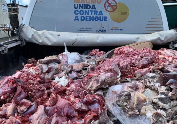 Vigilância Sanitária de Maceió apreende mais de 1.200kg de alimentos impróprios neste final de semana