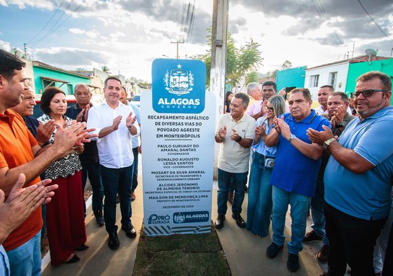 Governador inaugura pavimentação de ruas em Monteirópolis