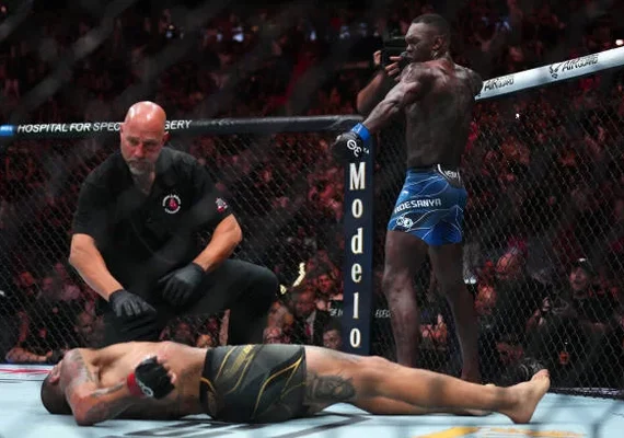 Adesanya “apaga” Alex Poatan e reconquista o cinturão no UFC 287;assista