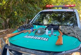 Polícia Militar apreende armas e apetrechos de caça ilegal em Marechal Deodoro