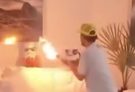 Luana Piovani se revolta com vídeo de filho fugindo de lança-chamas