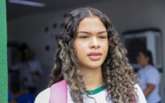 Alice Lorenna, de 14 anos, acompanhou ação do TJAL, em Porto Calvo.