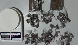 PM apreende drogas e recupera dinheiro com menores em Arapiraca