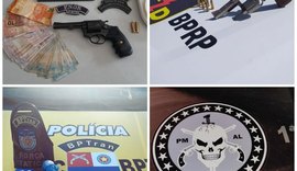 Drogas e armas são apreendidas pela PM na capital e interior