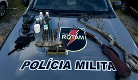 PM apreende três armas, munições e radiocomunicadores em Satuba