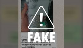 É falso que kits para tratar Covid-19 são distribuídos em unidade de saúde de Maceió