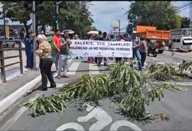 Terceiro protesto do ano: funcionários do Hospital Veredas cobram pagamentos atrasados