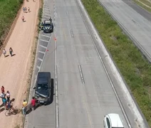 Tombamento de carreta deixa vítima presa as ferragens em município de Alagoas