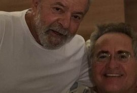 Lula visita Renan Calheiros no hospital