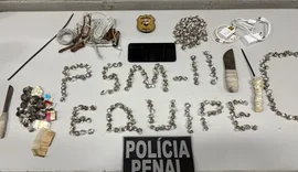 Polícia Penal apreende celulares, drogas e armas artesanais em presídios