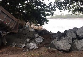 Prefeitura de Marechal inicia barreia de contenção da maré na Barra Nova
