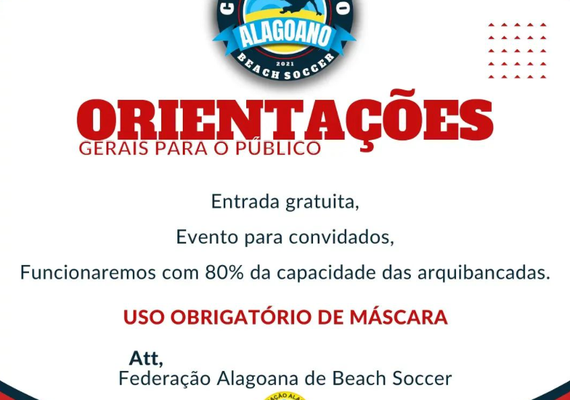 Campeonato alagoano de Beach Soccer começa hoje (6) na Pajuçara