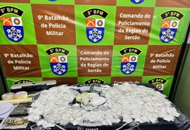 Ações da PM resultam em prisão por tráfico e porte ilegal de arma no interior de Alagoas