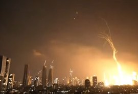 Vídeo mostra momento em que míssil atinge capital de Israel