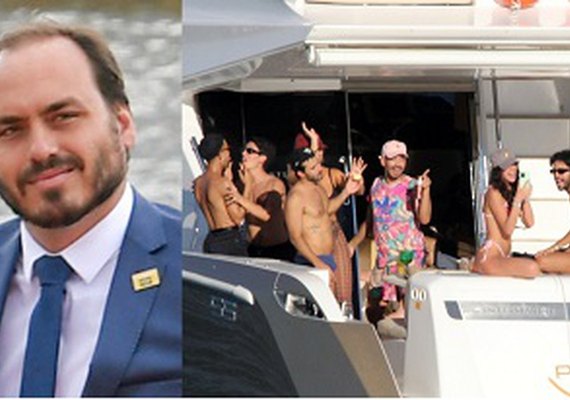 Carlos Bolsonaro cutuca Bruna Marquezine após reunião privada em iate