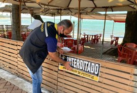Secretaria de Convívio Social interdita restaurante na orla por risco de desabamento
