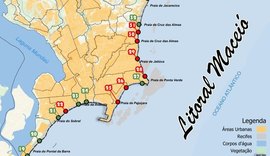 Maceió tem oito trechos de praias impróprios para banho no feriadão