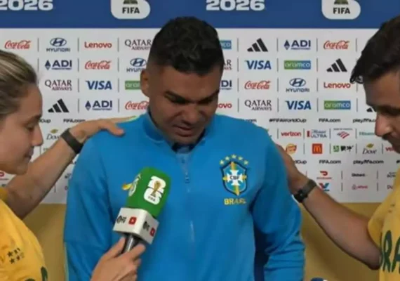 Desolado, Casemiro fica aos prantos após pergunta de Fernanda Gentil