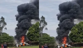 Queda de avião em Marília deixa dois mortos e um ferido grave