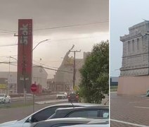 VÍDEO: Estátua da Havan é derrubada por vendaval em Porto Alegre