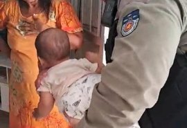 Bebê de apenas 8 meses é resgatado por militares após engasgo em AL