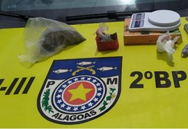 Homem é preso em União dos Palmares após ser encontrado com drogas