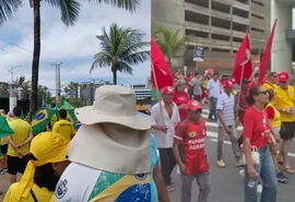 Manifestações da direita e esquerda com pautas opostas são realizadas no 7 de Setembro, em Maceió