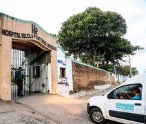 Trabalhadores da saúde protestam contra acordo do governo com a Braskem sobre o Hospital Portugal Ramalho