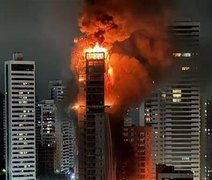 VÍDEO: Grande incêndio atinge prédio em construção no Recife