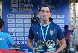 Alagoano Felipe Knowles sobe ao pódio nacional em travessia de 4 km na Bahia