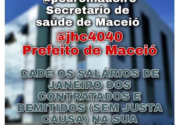 Contratados da Saúde cobram salário atrasado a JHC