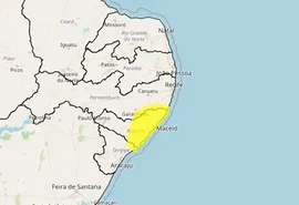 Chuva intensa coloca 71 municípios de Alagoas em alerta meteorológico