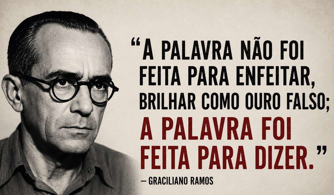 “A palavra não foi feita para enfeitar, brilhar como ouro falso; a palavra foi feita para dizer.”
