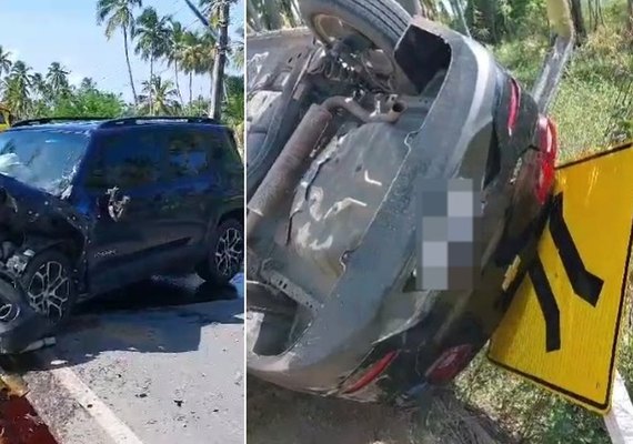 Acidente na AL-101 Norte deixa um morto e outro ferido em Japaratinga