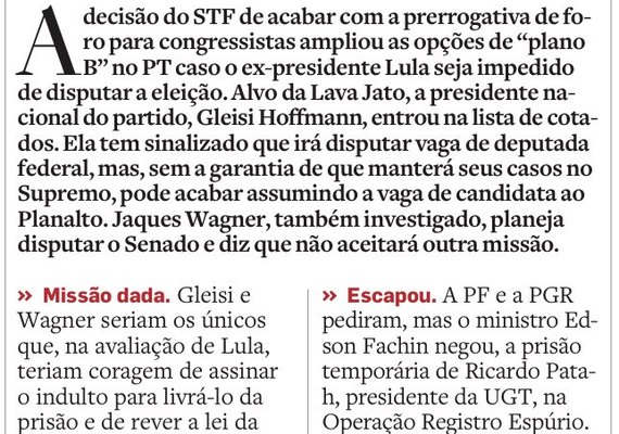'Aceitem, dói menos', diz Gleisi sobre candidatura de Lula