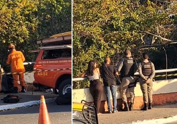 Bombeiros são acionados para resgatar jovem em ribanceira no Pilar