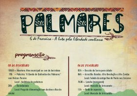 União dos Palmares realiza evento “Palmares”, que fará homenagem aos heróis quilombolas