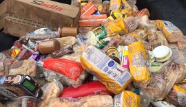 600kg de alimentos são apreendidos durante final de semana