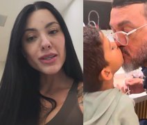 Rayane se pronuncia após polêmica envolvendo selinho de Belo em seu filho