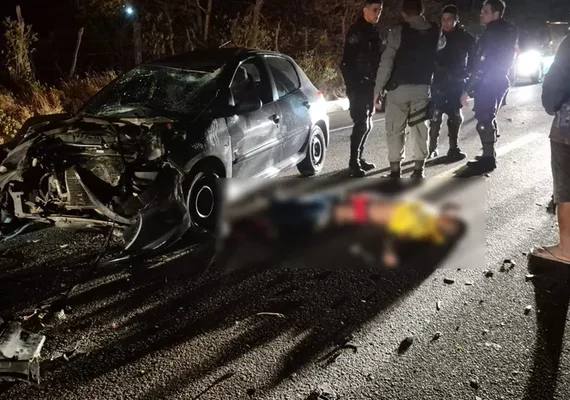 Acidente entre carro e moto na BR-316 deixa dois mortos e dois feridos