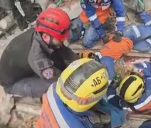 Cachorra é salva por brasileiros após 100 horas presa em escombros