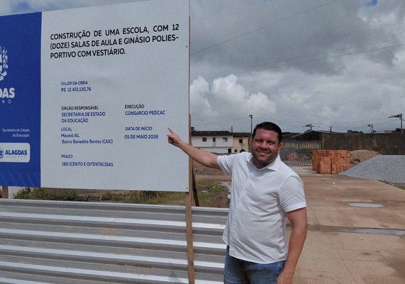Com apoio de Allan Pierre, Benedito Bentes ganha nova escola pública