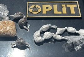 Suspeito tenta fugir pela areia e acaba preso com drogas na Pajuçara