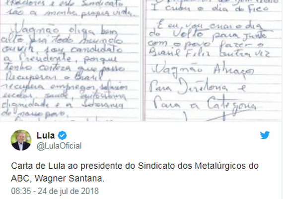 Lula diz querer imitar dom Pedro e criar o 'dia do volto'