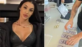 Polícia encontra US$ 40 mil falsos na casa da influenciadora Bia Miranda