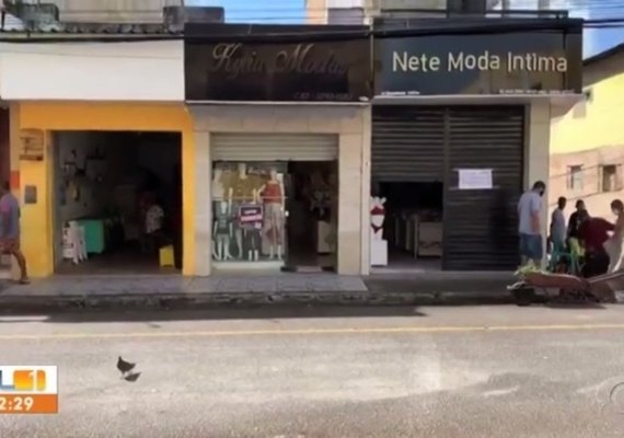 Comércio continua funcionando irregularmente em Porto Calvo