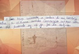 Carta achada com Lázaro indica detalhes de chacina de família