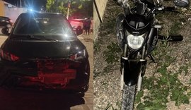 Adolescente sem habilitação fica ferido em acidente em Arapiraca